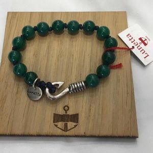 Jade stone nautical bracelet